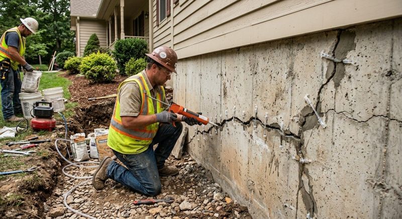 Foundation Crack Sealing in Greenville, SC