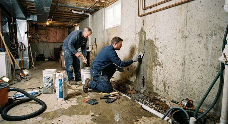 Wet Basement Repair in Fredericksburg, VA
